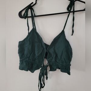 Green crop top